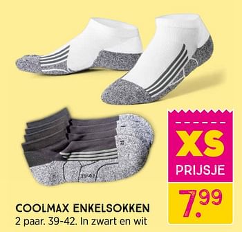 Promoties Coolmax enkelsokken - Huismerk - Xenos - Geldig van 31/01/2022 tot 13/02/2022 bij Xenos