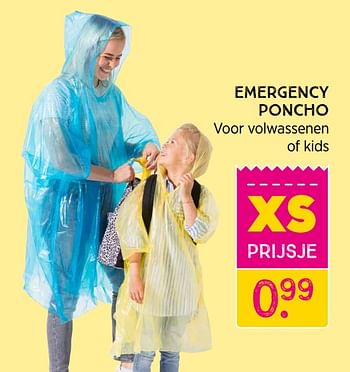Promoties Emergency poncho - Huismerk - Xenos - Geldig van 31/01/2022 tot 13/02/2022 bij Xenos