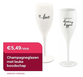 Promoties Champagneglazen met leuke boodschap - Huismerk - Ava - Geldig van 01/02/2022 tot 28/02/2022 bij Ava
