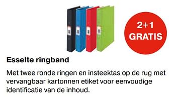 Promoties Esselte ringband 2+1 gratis - Huismerk - Ava - Geldig van 01/02/2022 tot 28/02/2022 bij Ava