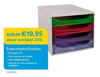 Promoties Exacompta ecobox - Exacompta - Geldig van 01/02/2022 tot 28/02/2022 bij Ava