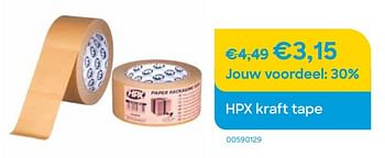 Promoties Hpx kraft tape - HPX - Geldig van 01/02/2022 tot 28/02/2022 bij Ava