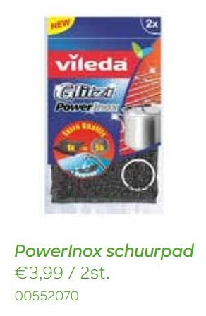 Promoties Powerinox schuurpad - Vileda - Geldig van 01/02/2022 tot 28/02/2022 bij Ava