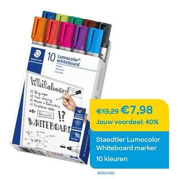 Promoties Staedtler lumocolor whiteboard marker - Staedtler - Geldig van 01/02/2022 tot 28/02/2022 bij Ava
