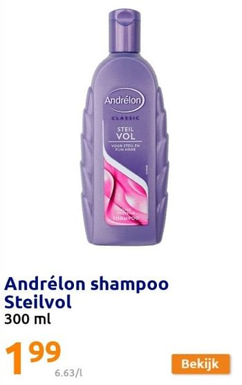 Promoties Andrélon shampoo steilvol - Andrelon - Geldig van 02/02/2022 tot 08/02/2022 bij Action