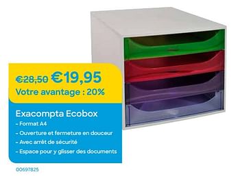 Promotions Exacompta ecobox - Exacompta - Valide de 01/02/2022 à 28/02/2022 chez Ava