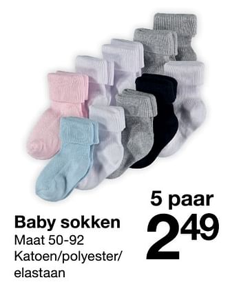 Promoties Baby sokken - Huismerk - Zeeman  - Geldig van 05/02/2022 tot 11/02/2022 bij Zeeman