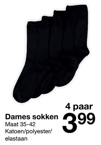 Promoties Dames sokken - Huismerk - Zeeman  - Geldig van 05/02/2022 tot 11/02/2022 bij Zeeman