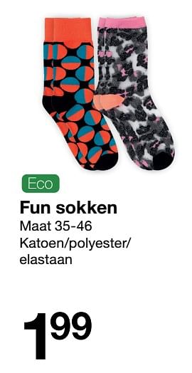 Promoties Fun sokken - Huismerk - Zeeman  - Geldig van 05/02/2022 tot 11/02/2022 bij Zeeman