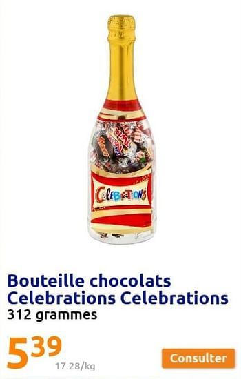 Promotions Bouteille chocolats celebrations celebrations - Celebrations - Valide de 02/02/2022 à 08/02/2022 chez Action