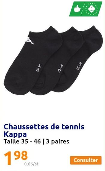 Promotions Chaussettes de tennis kappa - Kappa - Valide de 02/02/2022 à 08/02/2022 chez Action