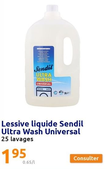 Promotions Lessive liquide sendil ultra wash universal - Sendil - Valide de 02/02/2022 à 08/02/2022 chez Action