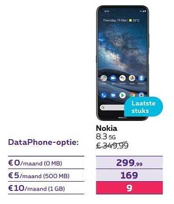 Promoties Nokia 8.3 5g - Nokia - Geldig van 01/02/2022 tot 28/02/2022 bij Proximus