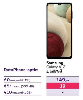 Promoties Samsung galaxy a12 - Samsung - Geldig van 01/02/2022 tot 28/02/2022 bij Proximus
