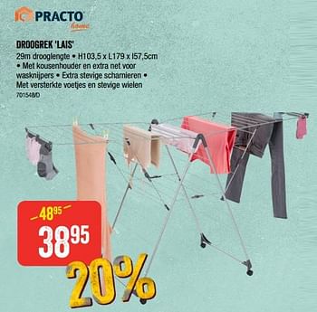 Promoties Droogrek lais - Practo - Geldig van 03/02/2022 tot 20/02/2022 bij HandyHome