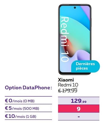 Promotions Xiaomi redmi 10 - Xiaomi - Valide de 01/02/2022 à 28/02/2022 chez Proximus