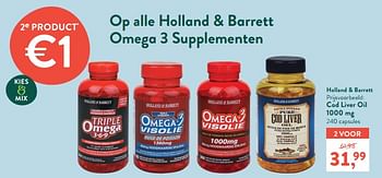 Promoties Cod liver oil 1000 mg - Huismerk - Holland & Barrett - Geldig van 07/02/2022 tot 20/02/2022 bij Holland & Barret