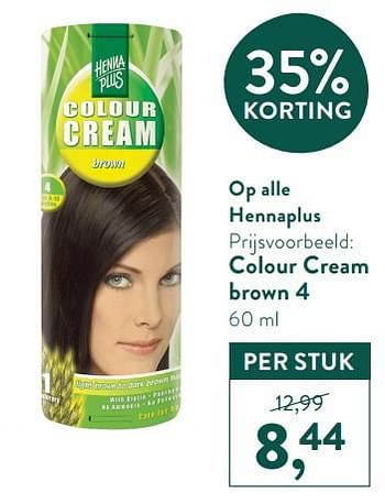 Promoties Colour cream brown 4 - Henna Plus - Geldig van 07/02/2022 tot 20/02/2022 bij Holland & Barret
