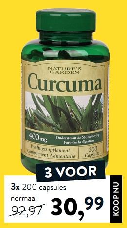 Promoties Curcuma - Nature's Garden - Geldig van 07/02/2022 tot 20/02/2022 bij Holland & Barret