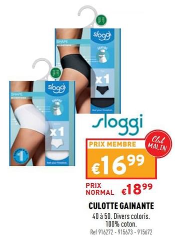 Promotions Culotte gainante - Sloggi - Valide de 09/02/2022 à 13/02/2022 chez Trafic