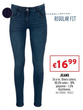 Promotions Jeans - Produit maison - Trafic  - Valide de 09/02/2022 à 13/02/2022 chez Trafic