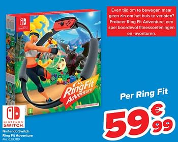 Promoties Nintendo switch ring fit adventure - Nintendo - Geldig van 09/02/2022 tot 14/09/2022 bij Carrefour