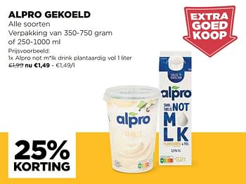 Promoties Alpro not milk drink plantaardig vol - Alpro - Geldig van 09/02/2022 tot 15/09/2022 bij Jumbo