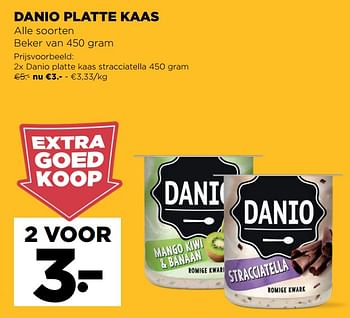 Promoties Danio platte kaas stracciatella - Danone - Geldig van 09/02/2022 tot 15/09/2022 bij Jumbo