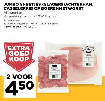 Promoties Jumbo slagers achterham circa - Huismerk - Jumbo - Geldig van 09/02/2022 tot 15/09/2022 bij Jumbo