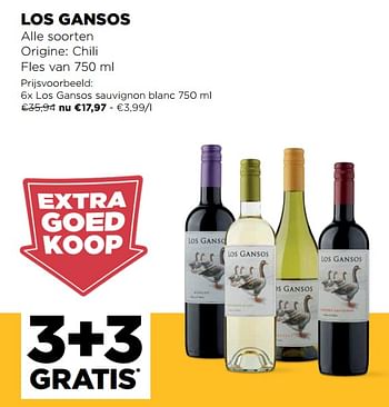 Promoties Los gansos sauvignon blanc - Witte wijnen - Geldig van 09/02/2022 tot 15/09/2022 bij Jumbo