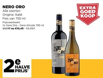 Promoties Nero oro - nero d’avola - Rode wijnen - Geldig van 09/02/2022 tot 15/09/2022 bij Jumbo