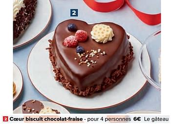 Produit Maison Carrefour Coeur Biscuit Chocolat Fraise En Promotion Chez Carrefour