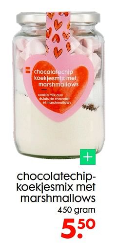 Promoties Chocolatechipkoekjesmix met marshmallows - Huismerk - Hema - Geldig van 09/02/2022 tot 15/02/2022 bij Hema