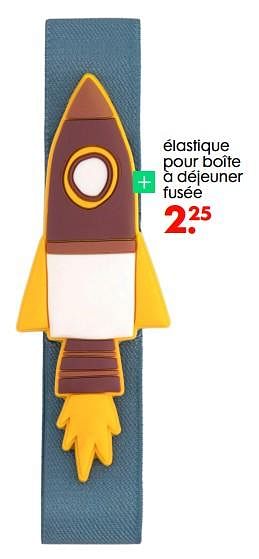 Promotions Élastique pour boîte à déjeuner fusée - Produit maison - Hema - Valide de 09/02/2022 à 15/02/2022 chez Hema