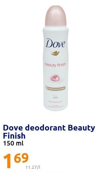 Promoties Dove deodorant beauty finish - Dove - Geldig van 09/02/2022 tot 15/02/2022 bij Action