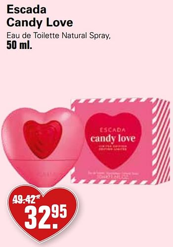 Promoties Escada candy love edt - Escada - Geldig van 02/02/2022 tot 19/02/2022 bij De Online Drogist
