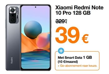 Promoties Xiaomi redmi note 10 pro 128 gb - Xiaomi - Geldig van 10/02/2022 tot 24/02/2022 bij Orange