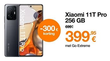 Promoties Xiaomi 11t pro 256 gb - Xiaomi - Geldig van 10/02/2022 tot 24/02/2022 bij Orange