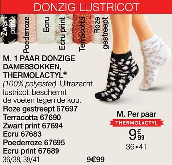 Promotions 1 paar donzige damessokken thermolactyl - Produit Maison - Damart - Valide de 01/02/2022 à 28/02/2022 chez Damart
