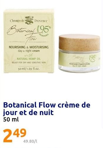 Promotions Botanical flow crème de jour et de nuit - Produit Maison - Action - Valide de 09/02/2022 à 15/02/2022 chez Action
