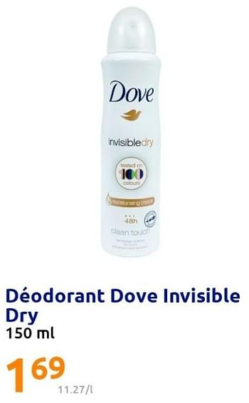 Promotions Déodorant dove invisible dry - Dove - Valide de 09/02/2022 à 15/02/2022 chez Action