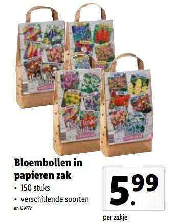 Promoties Bloembollen in papieren zak - Huismerk - Lidl - Geldig van 21/02/2022 tot 27/02/2022 bij Lidl