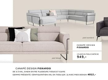 Promotions Canapé design fiskardo - Produit Maison - Xooon - Valide de 10/02/2022 à 23/03/2022 chez Xooon