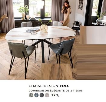 Promotions Chaise design ylva - Produit Maison - Xooon - Valide de 10/02/2022 à 23/03/2022 chez Xooon