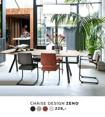 Promotions Chaise design zeno - Produit Maison - Xooon - Valide de 10/02/2022 à 23/03/2022 chez Xooon