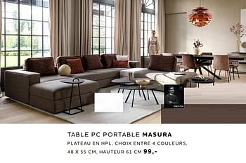 Promotions Table pc portable masura - Produit Maison - Xooon - Valide de 10/02/2022 à 23/03/2022 chez Xooon