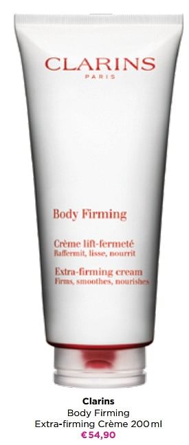 Promoties Clarins body firming extra-firming crème - Clarins - Geldig van 15/02/2022 tot 06/03/2022 bij ICI PARIS XL