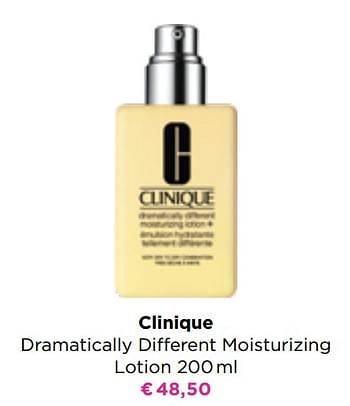 Promoties Clinique dramatically different moisturizing lotion - CLINIQUE - Geldig van 15/02/2022 tot 06/03/2022 bij ICI PARIS XL