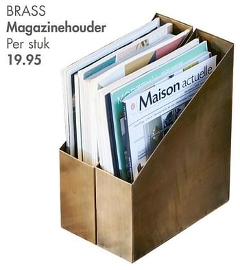 Promoties Brass magazinehouder - Huismerk - Casa - Geldig van 14/02/2022 tot 27/03/2022 bij Casa