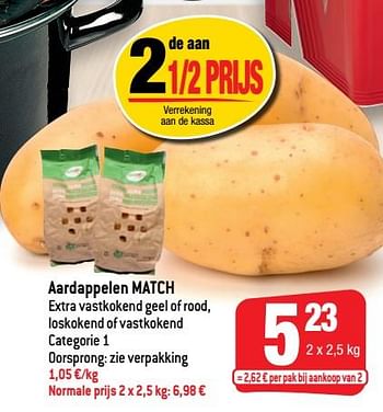 Promoties Aardappelen match - Huismerk - Smatch - Geldig van 16/02/2022 tot 22/02/2022 bij Smatch